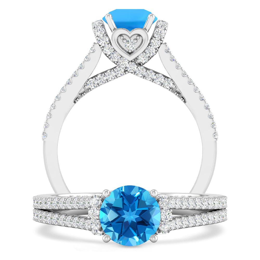 White Gold - Blue Topaz