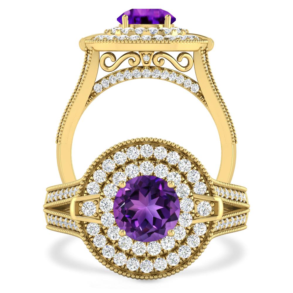 Yellow Gold - Amethyst