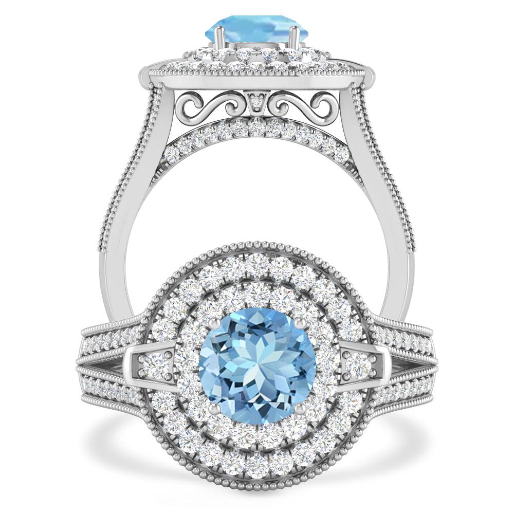 White Gold - Aquamarine