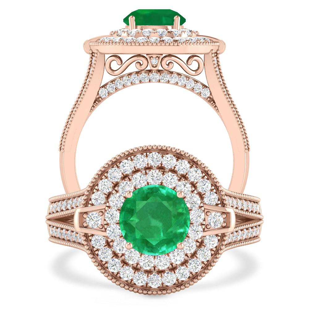 Rose Gold - Emerald