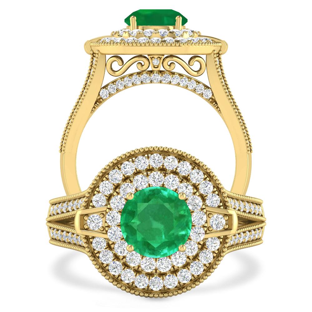 Yellow Gold - Emerald