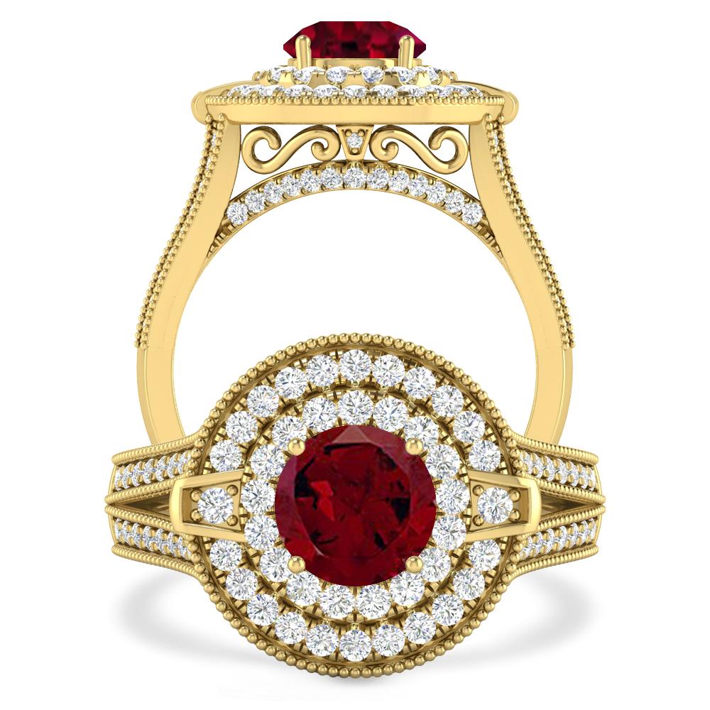 Yellow Gold - Garnet