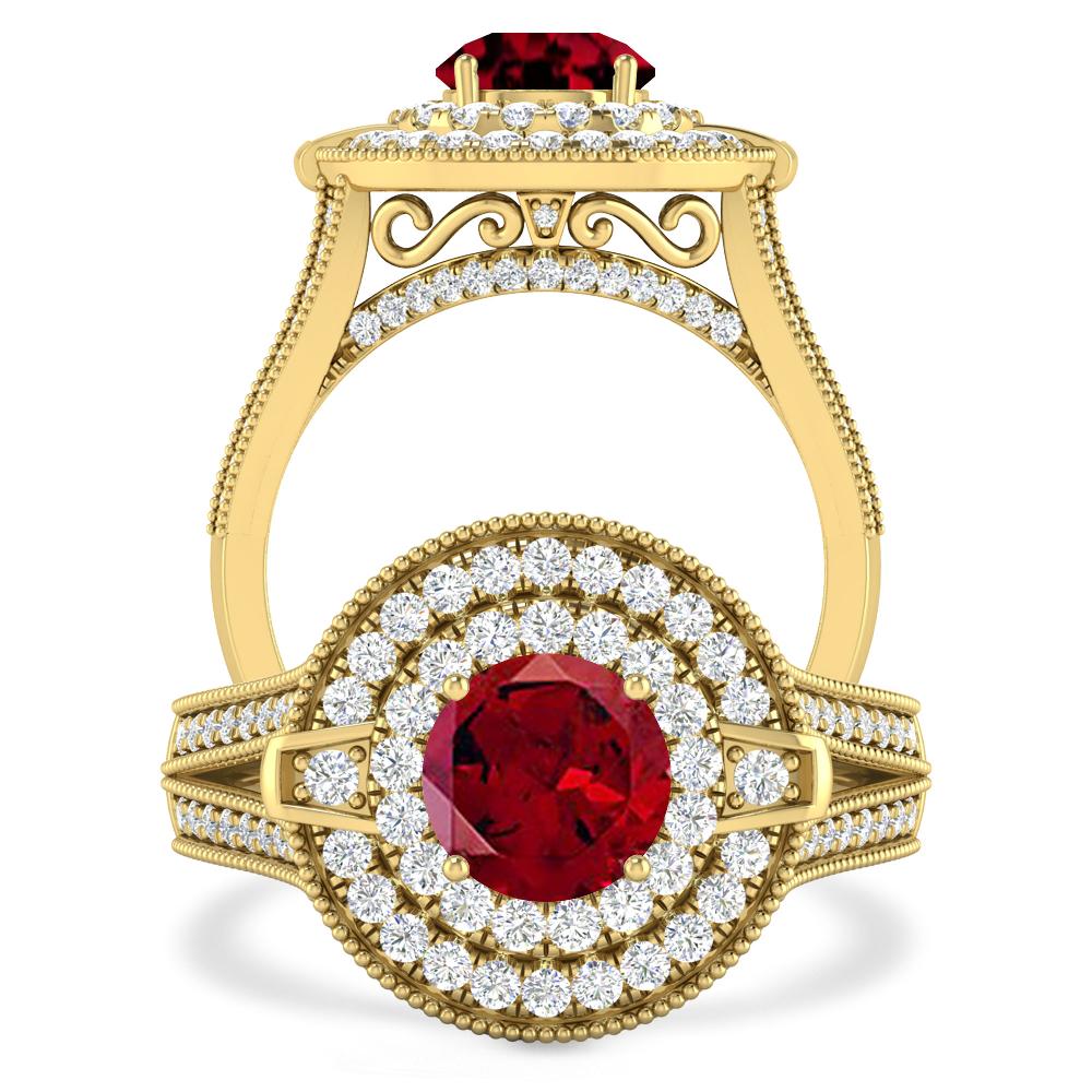 Yellow Gold - Garnet