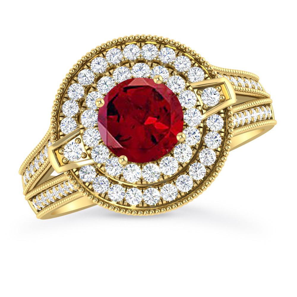 Yellow Gold - Garnet