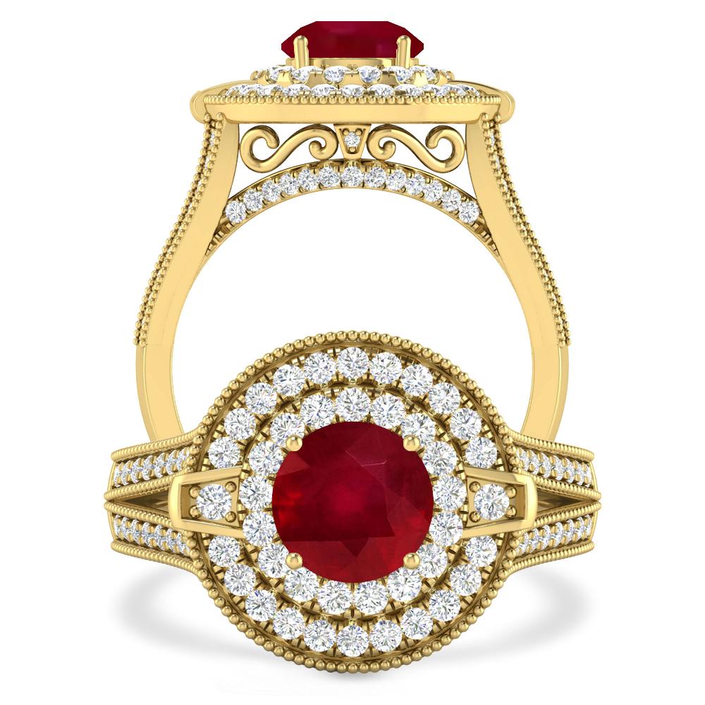 Yellow Gold - Ruby