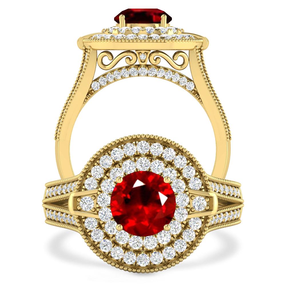 Yellow Gold - Ruby