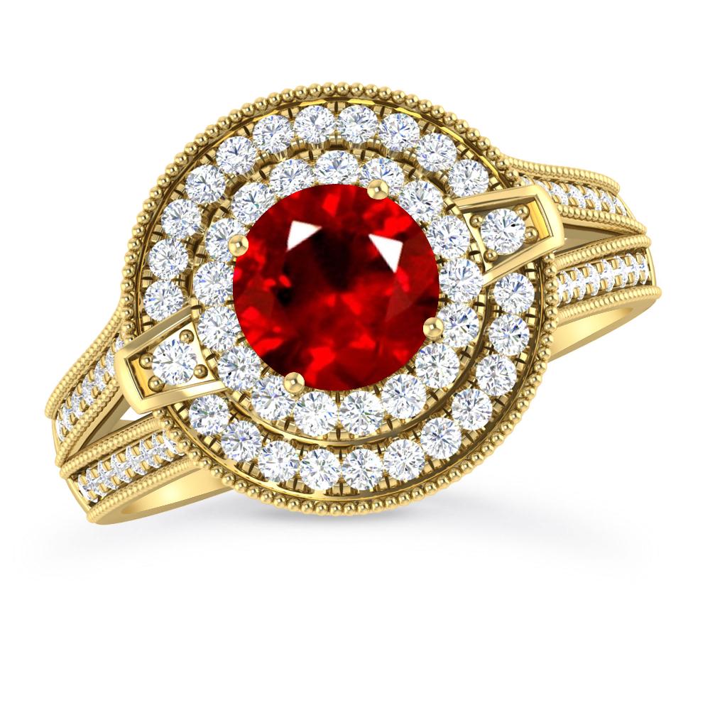 Yellow Gold - Ruby