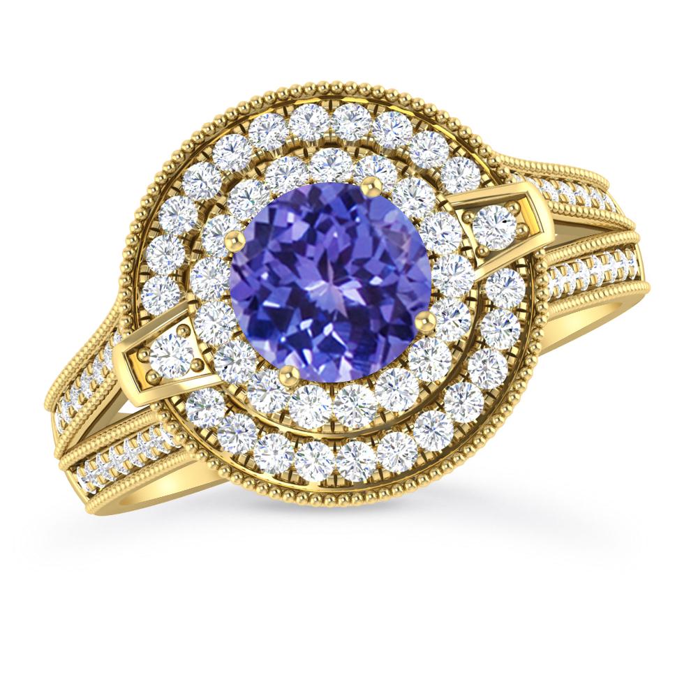 Yellow Gold - Tanzanite