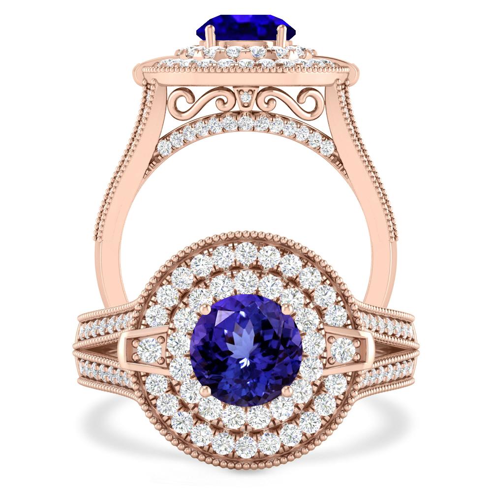 Rose Gold - Tanzanite