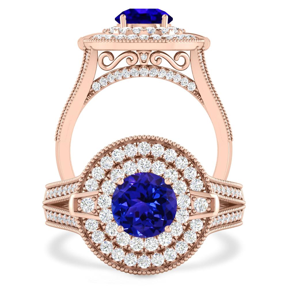 Rose Gold - Tanzanite