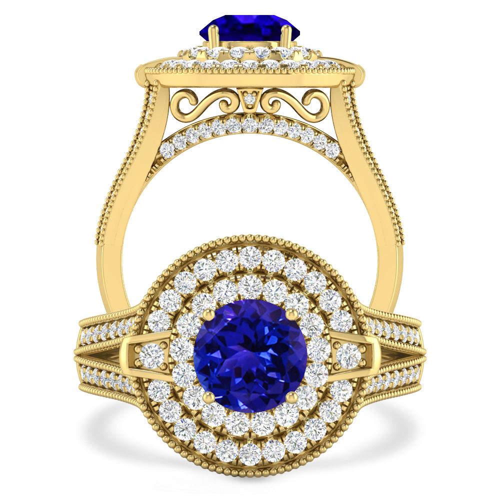 Yellow Gold - Tanzanite