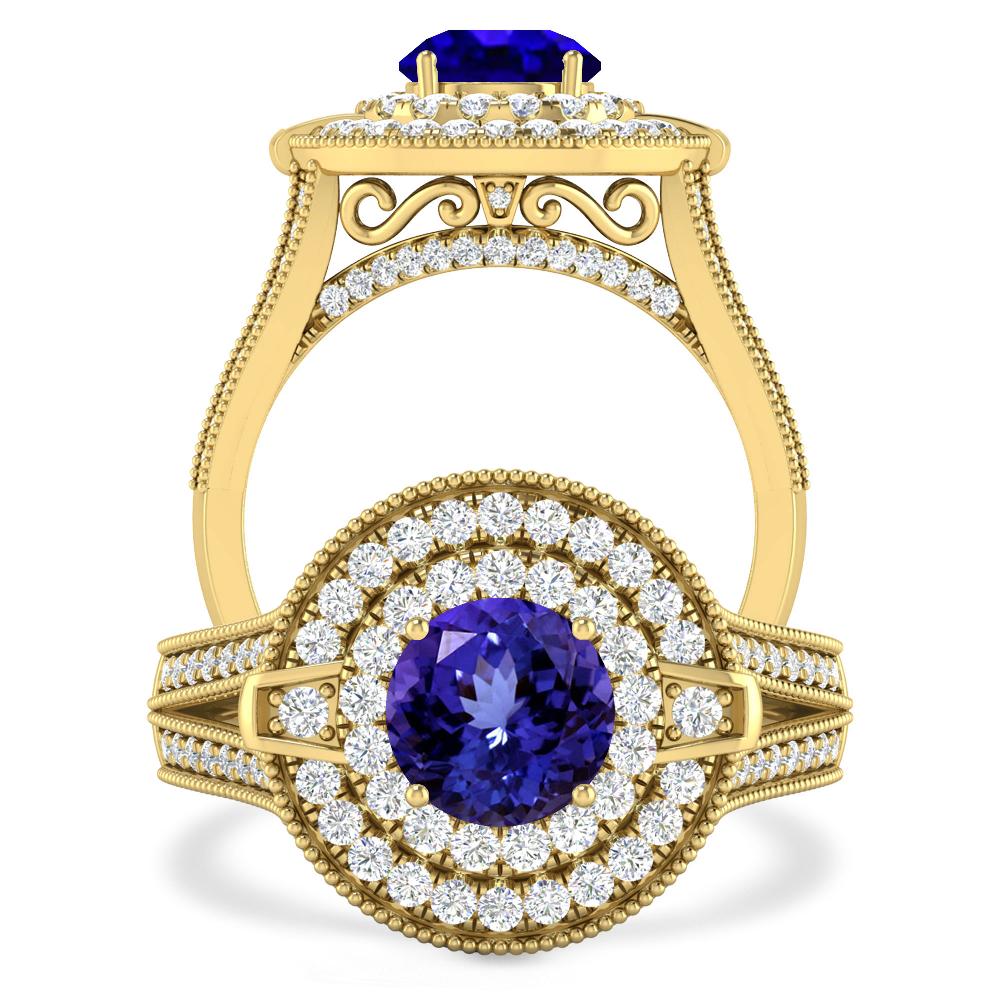 Yellow Gold - Tanzanite