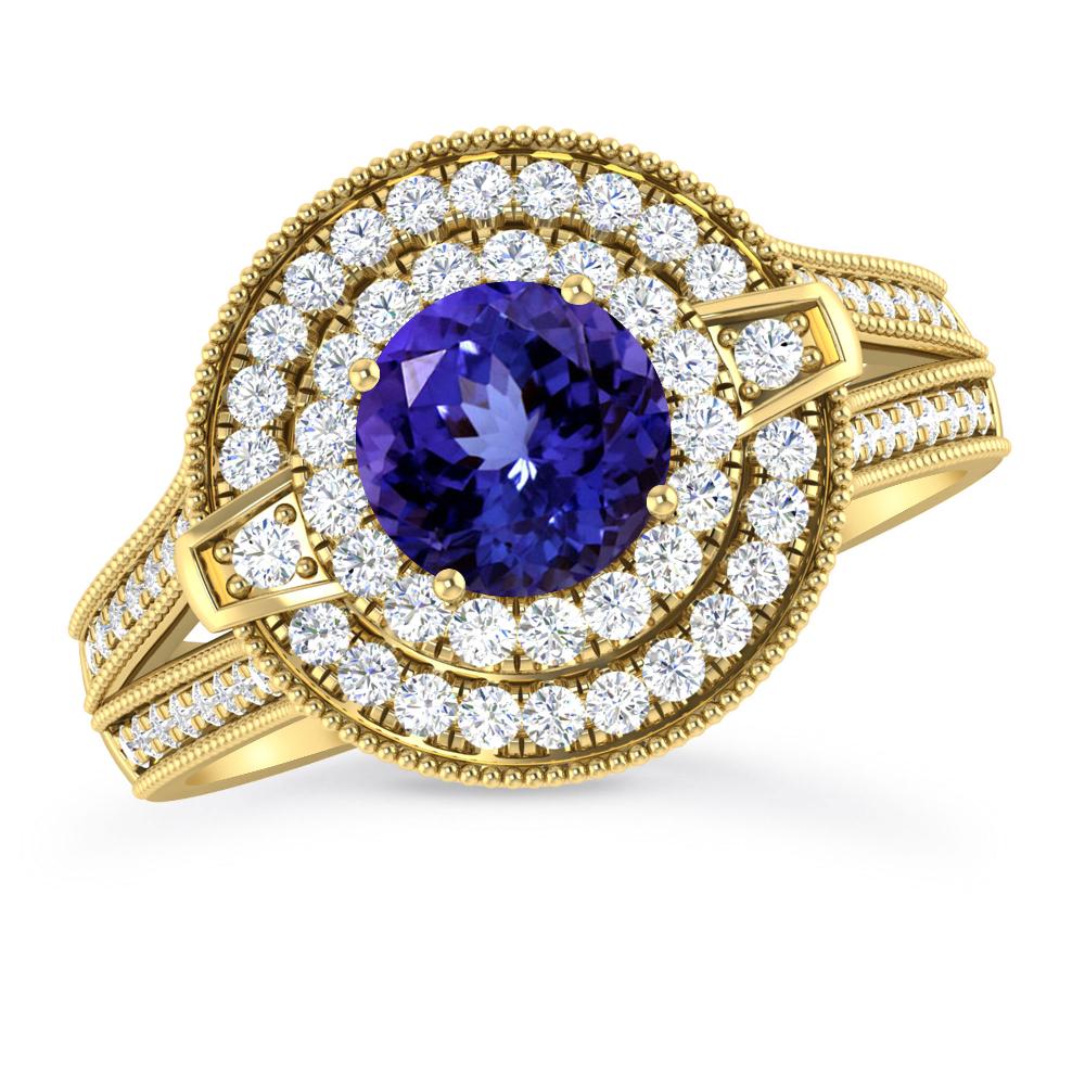 Yellow Gold - Tanzanite