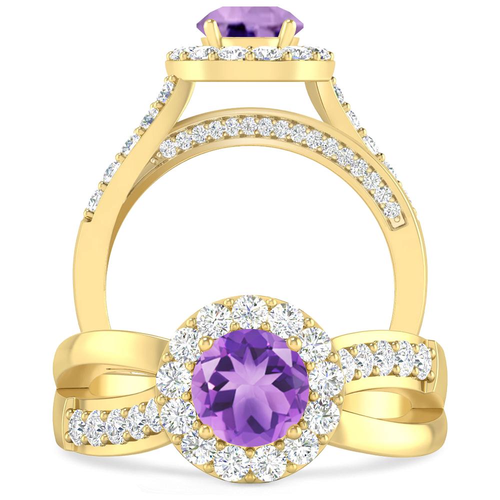 Yellow Gold - Amethyst