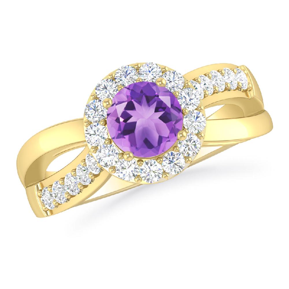 Yellow Gold - Amethyst