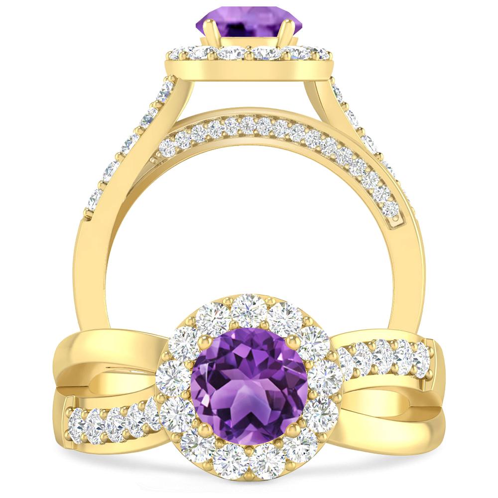 Yellow Gold - Amethyst