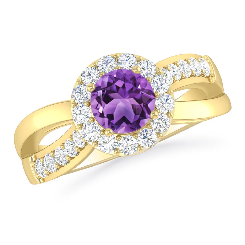 Yellow Gold - Amethyst