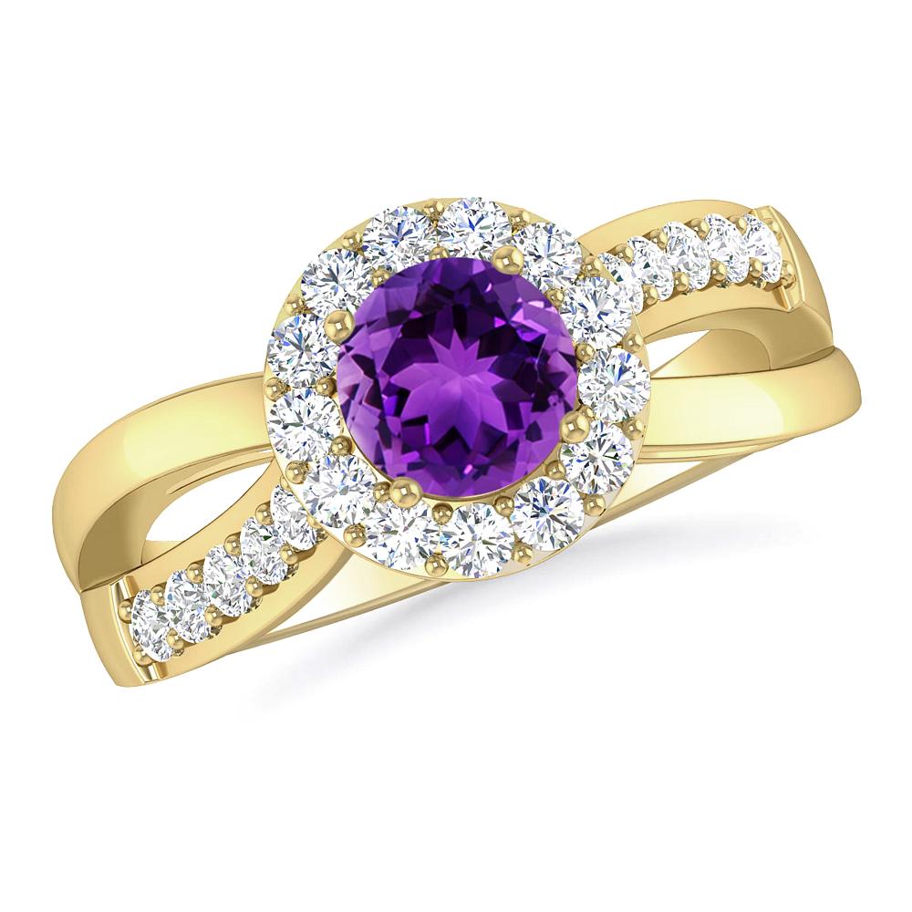 Yellow Gold - Amethyst