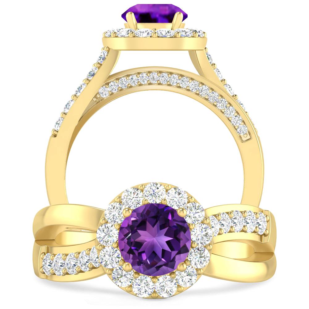 Yellow Gold - Amethyst