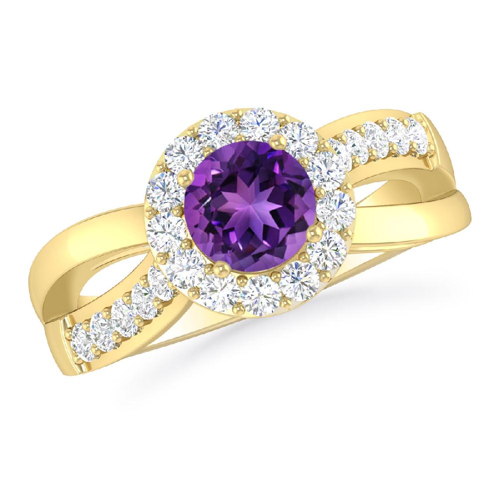 Yellow Gold - Amethyst