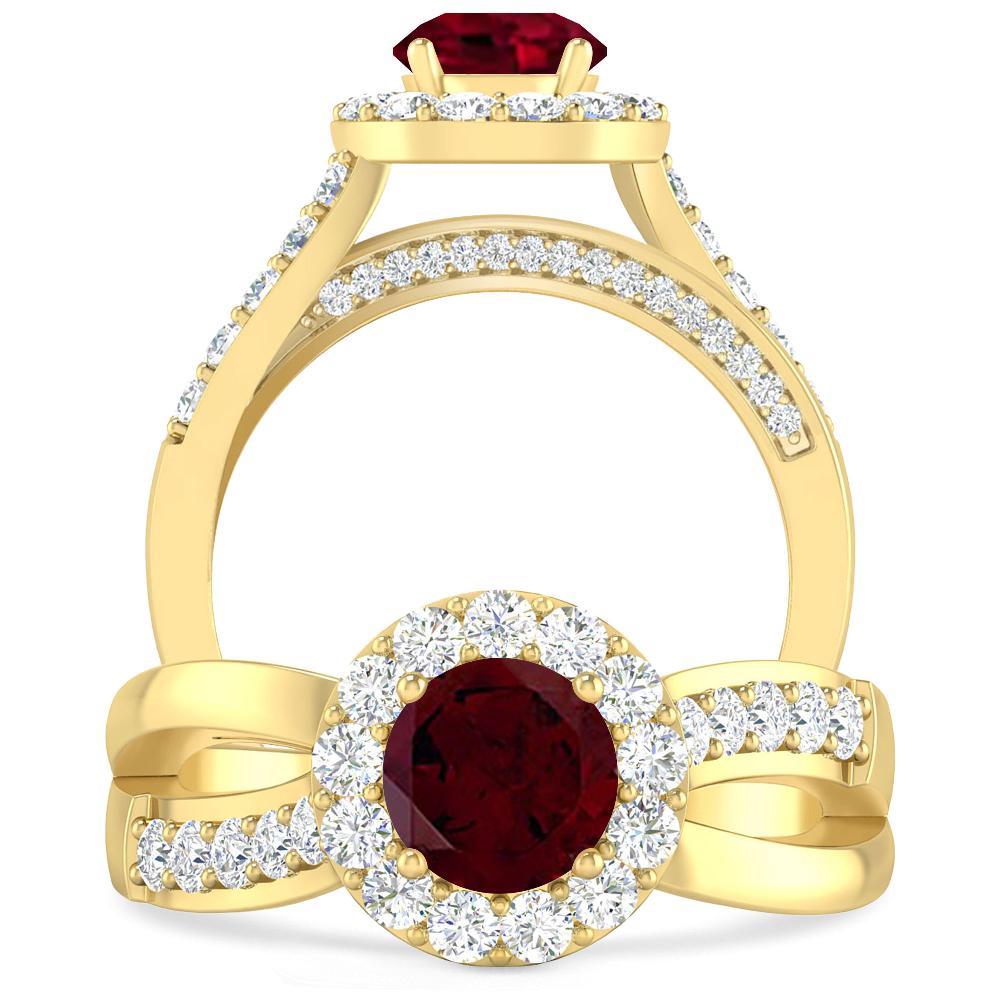 Yellow Gold - Garnet