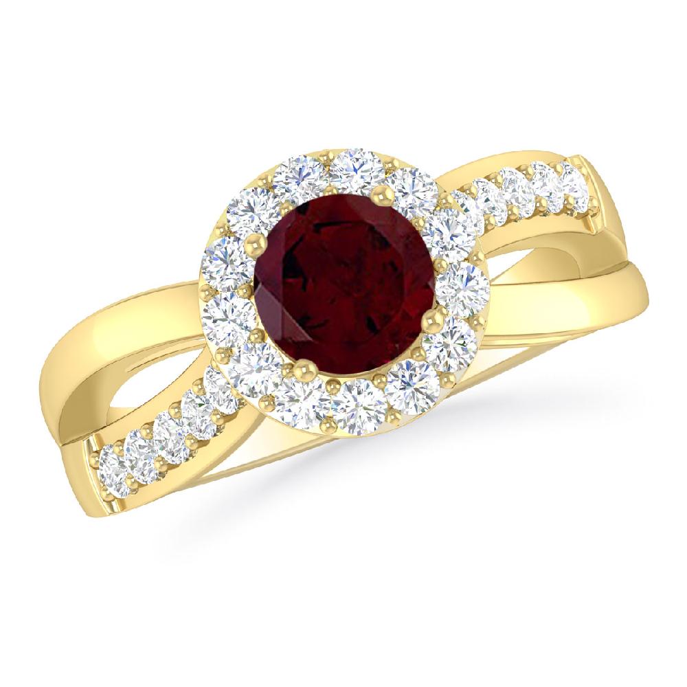 Yellow Gold - Garnet