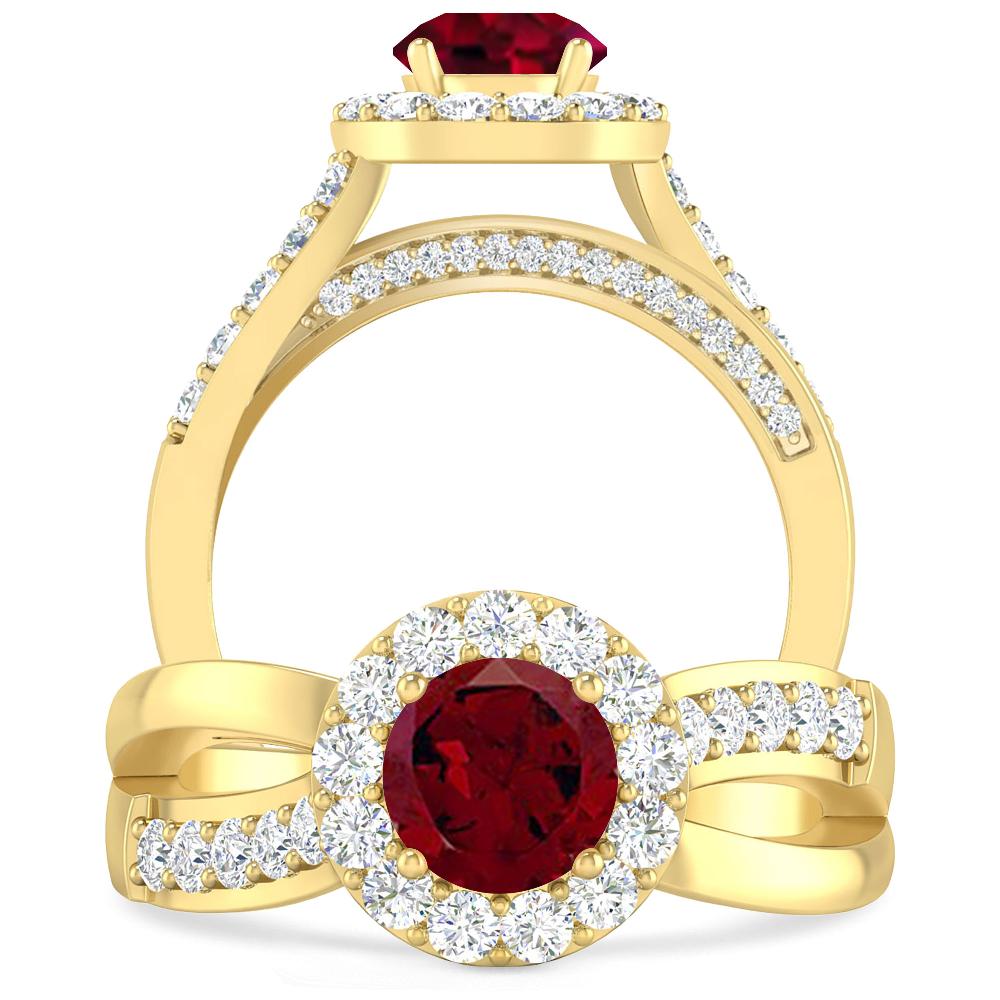 Yellow Gold - Garnet