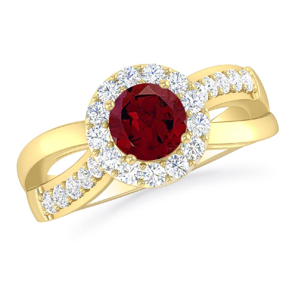 Yellow Gold - Garnet