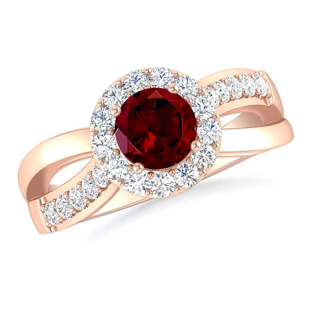 Rose Gold - Garnet