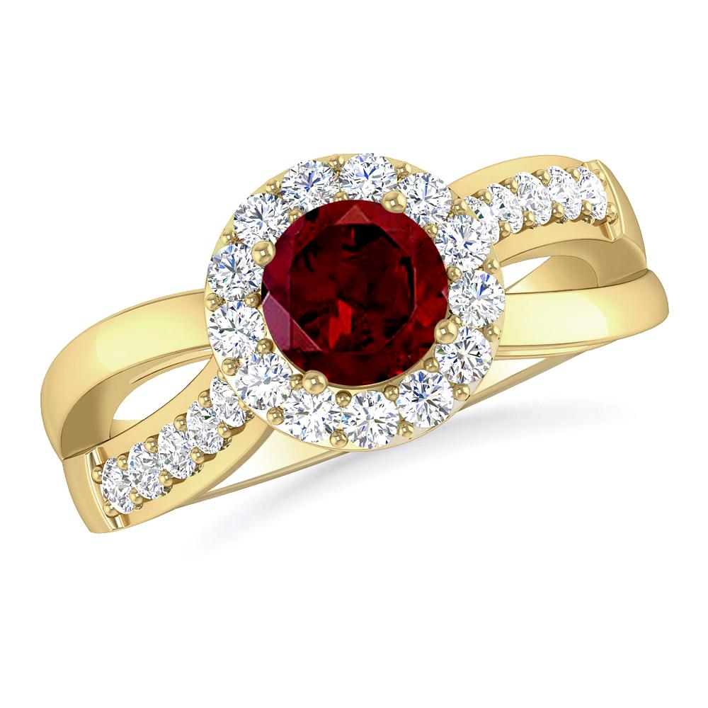 Yellow Gold - Garnet