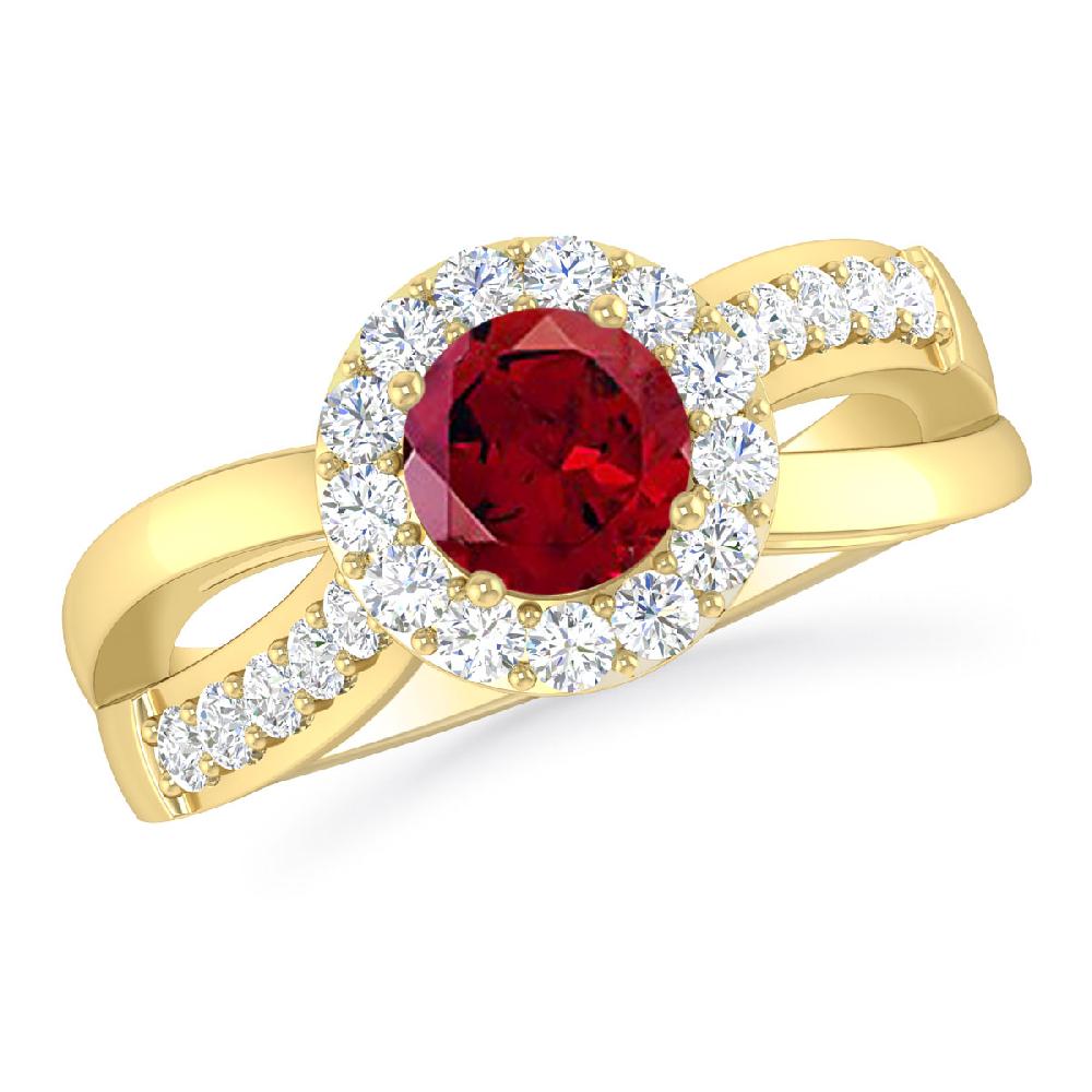 Yellow Gold - Garnet