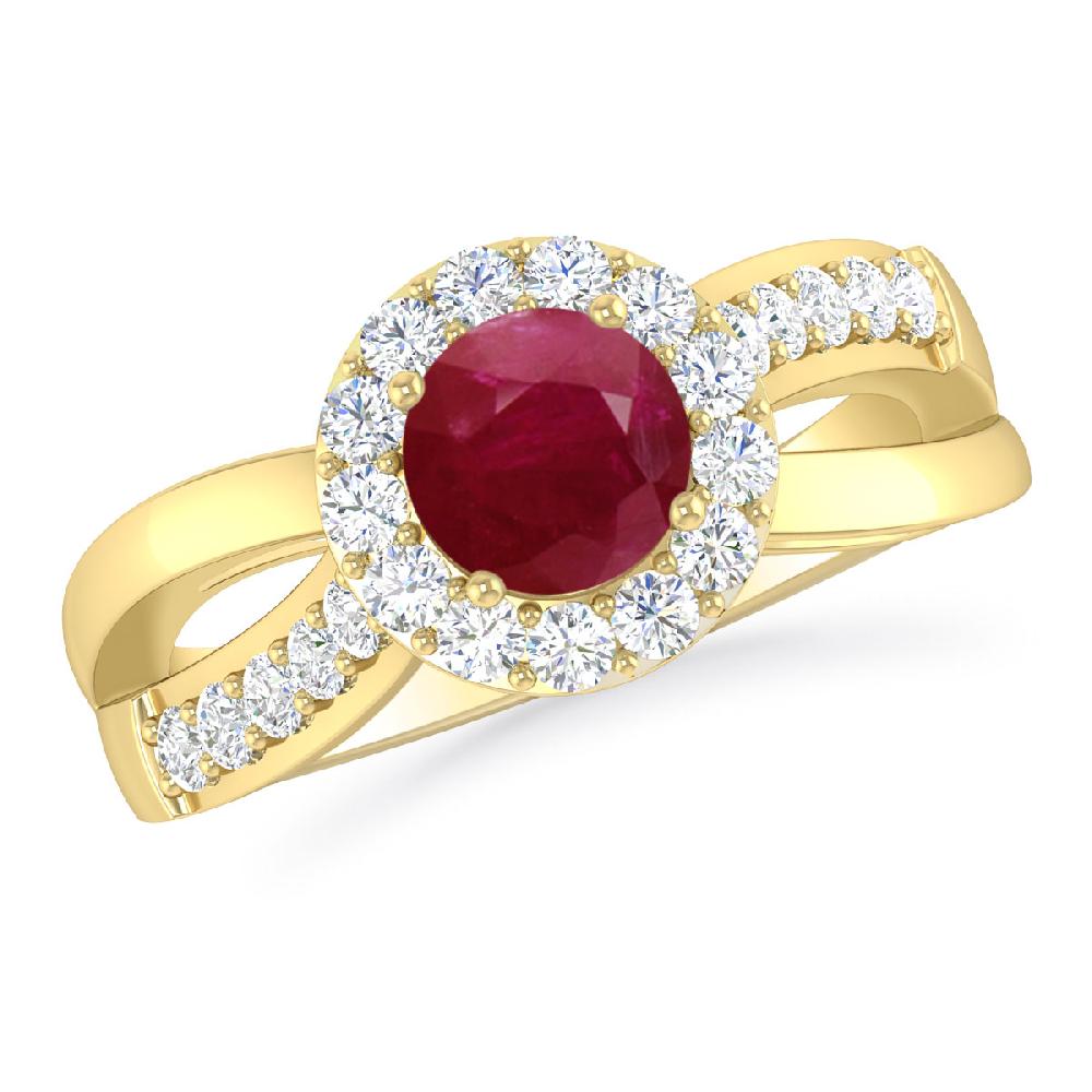 Yellow Gold - Ruby