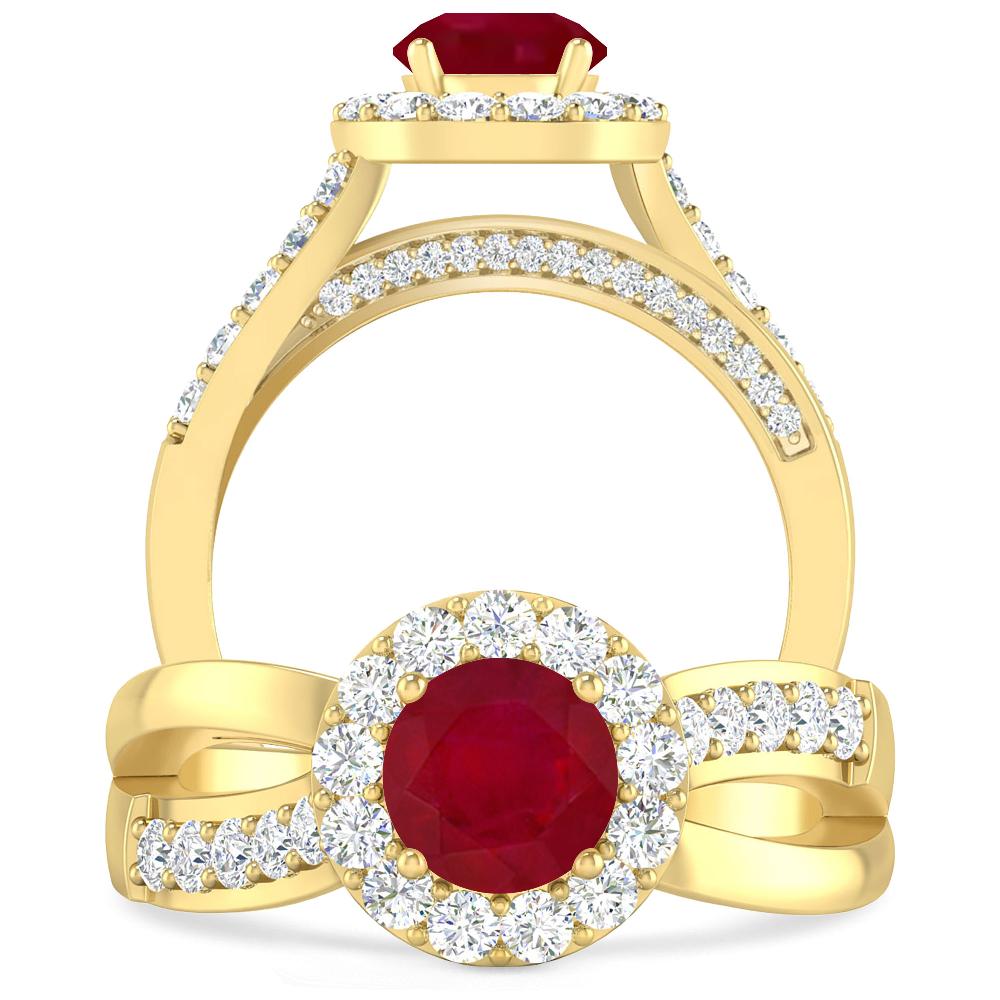 Yellow Gold - Ruby