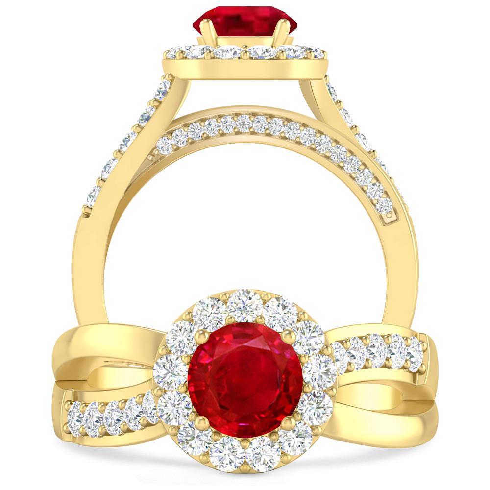 Yellow Gold - Ruby