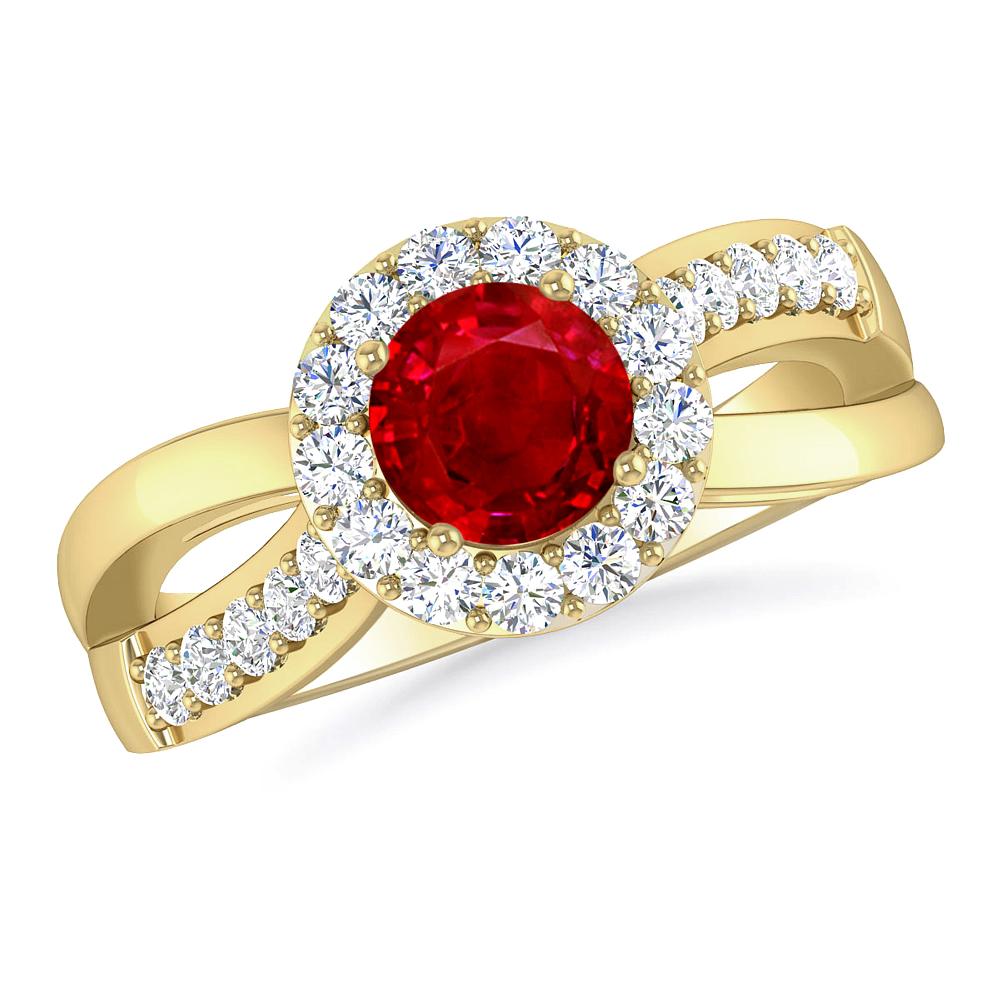 Yellow Gold - Ruby