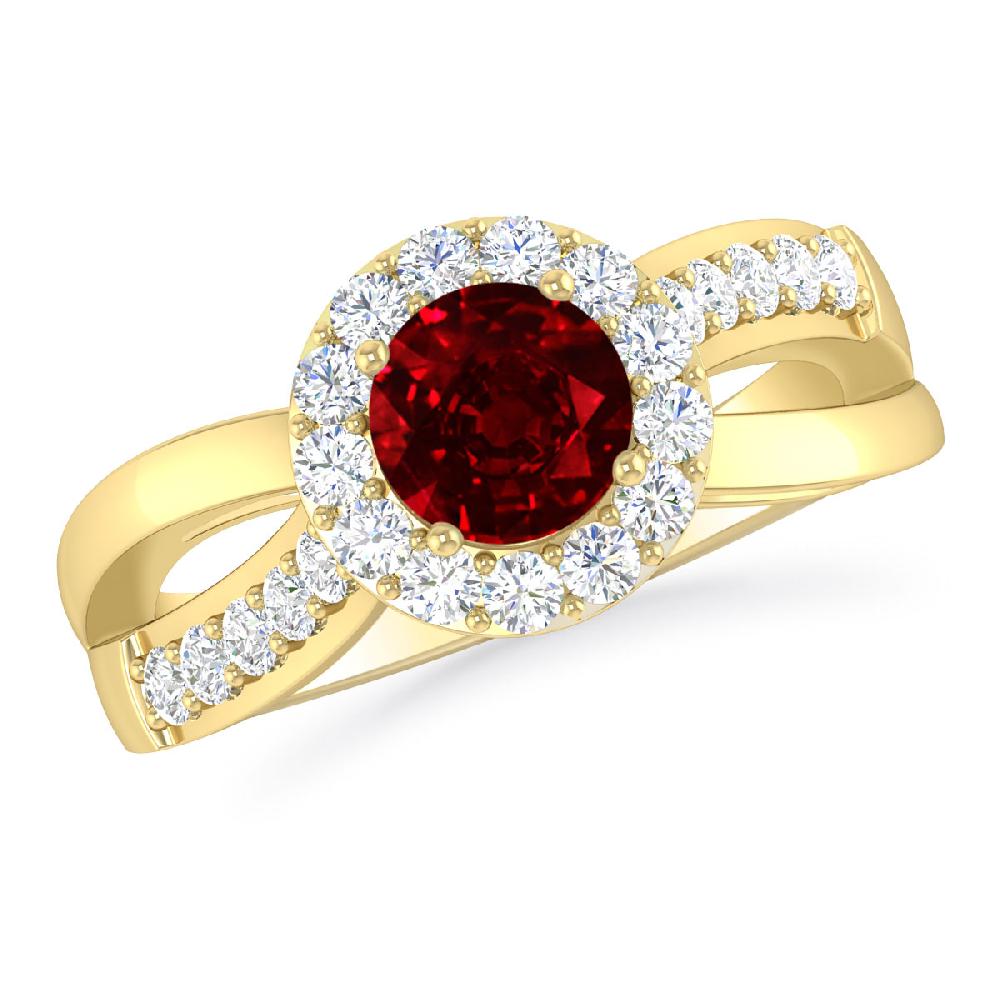 Yellow Gold - Ruby