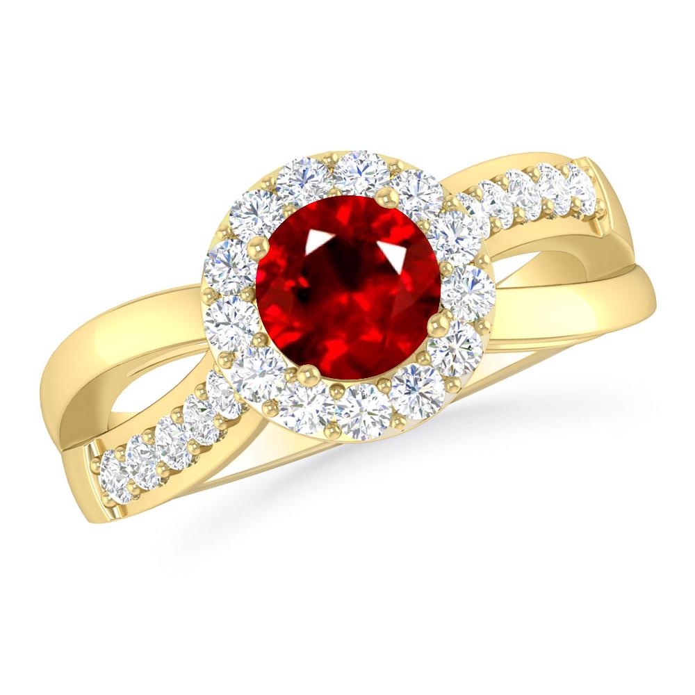 Yellow Gold - Ruby