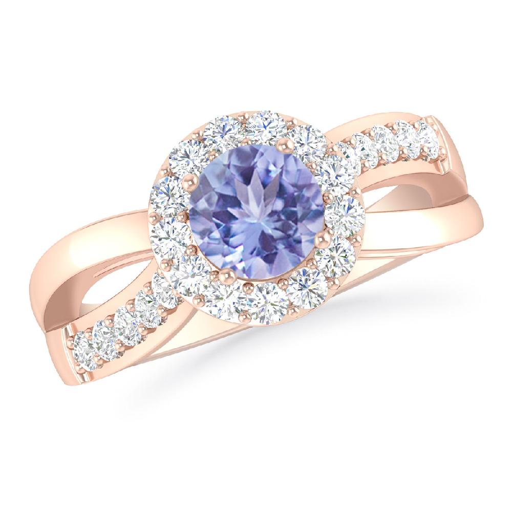 Rose Gold - Tanzanite