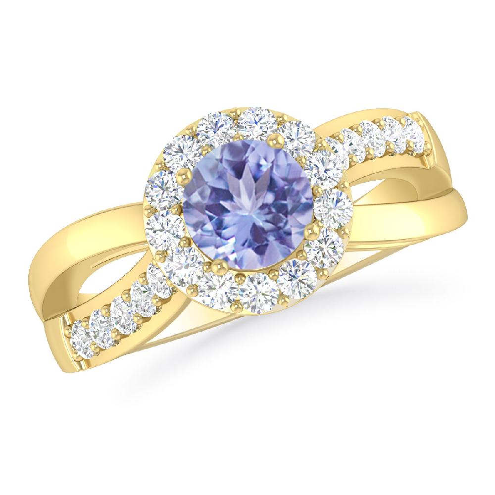 Yellow Gold - Tanzanite