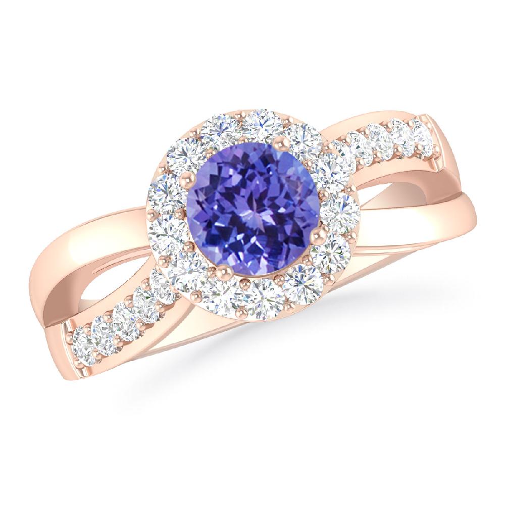 Rose Gold - Tanzanite