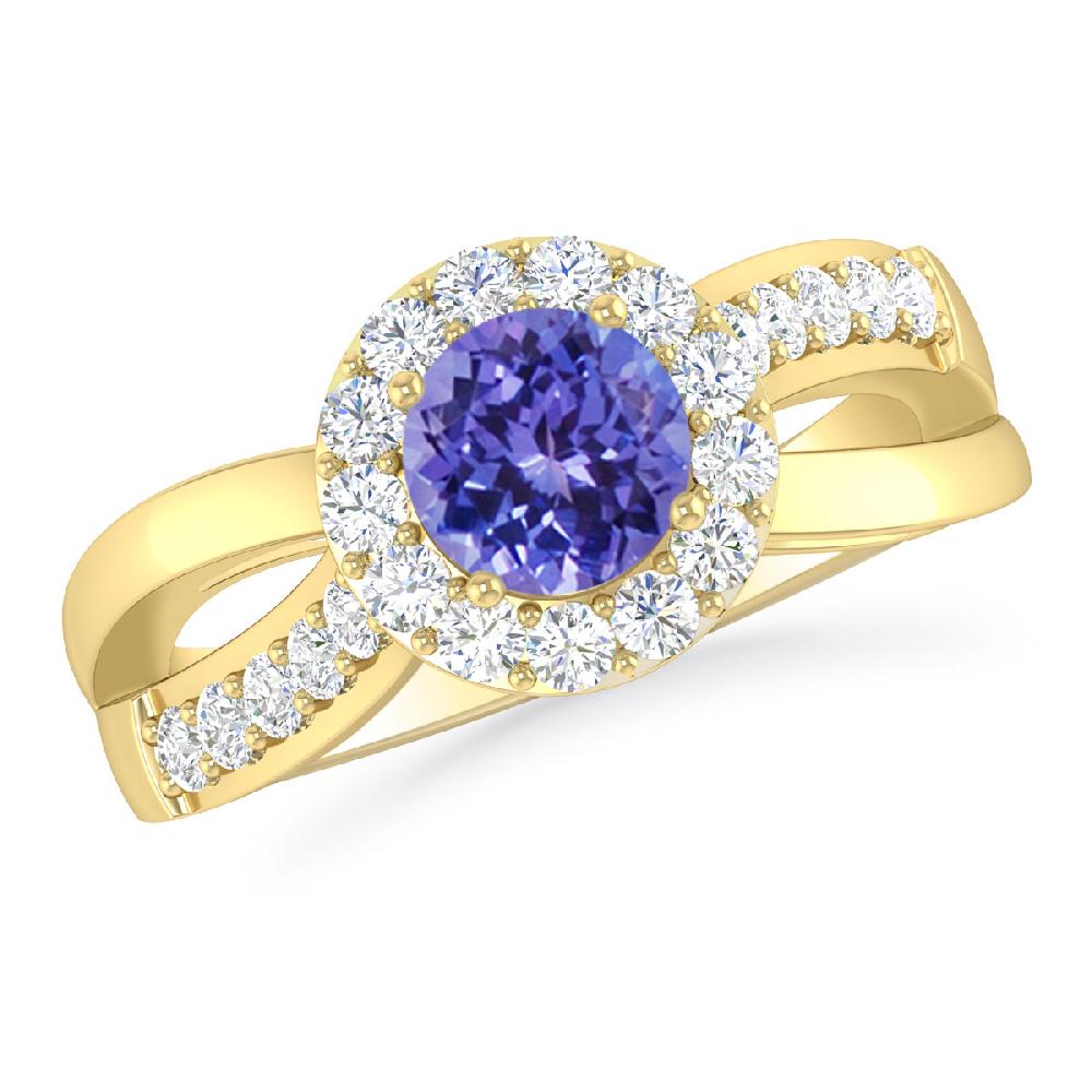 Yellow Gold - Tanzanite