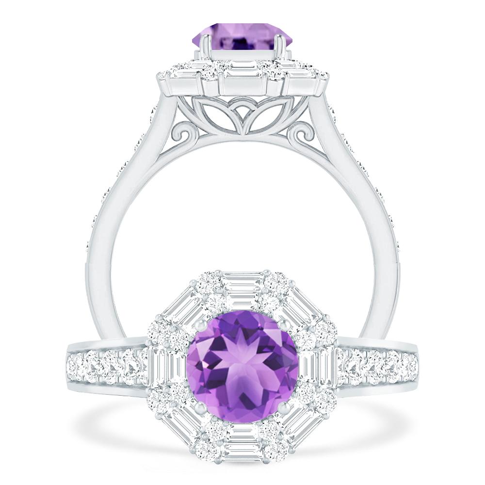 White Gold - Amethyst