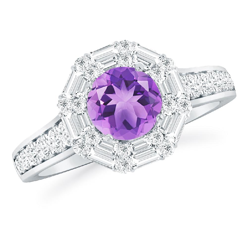 White Gold - Amethyst