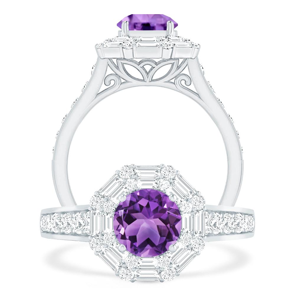 White Gold - Amethyst