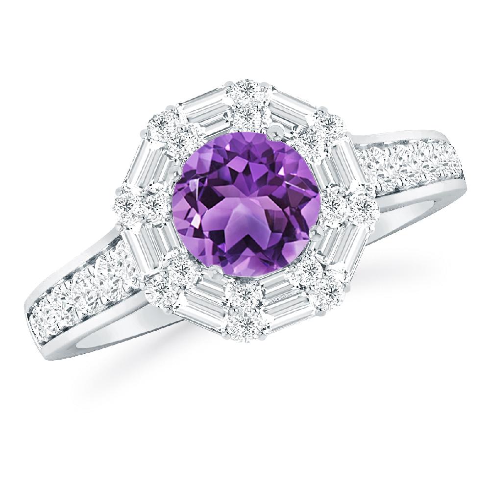 White Gold - Amethyst