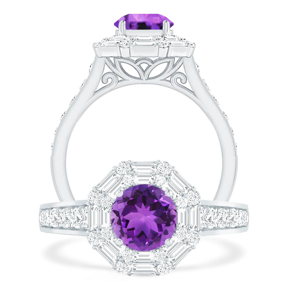 White Gold - Amethyst