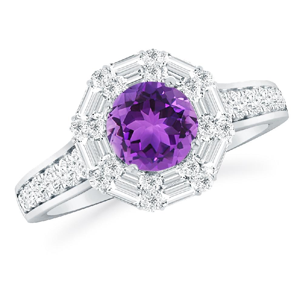 White Gold - Amethyst