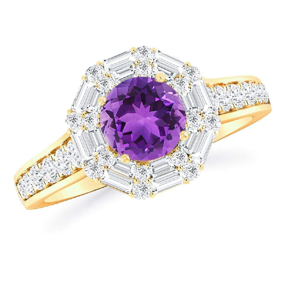 Yellow Gold - Amethyst