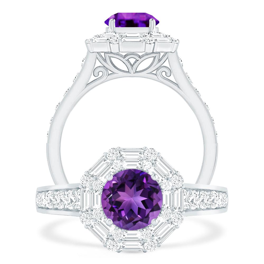 White Gold - Amethyst