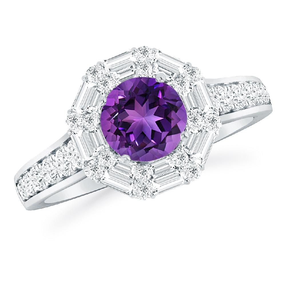 White Gold - Amethyst